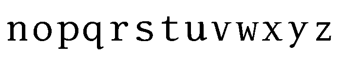 SelectricMono Font LOWERCASE