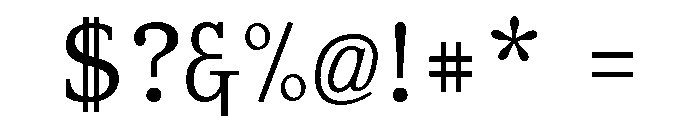 SelectricRoman Font OTHER CHARS