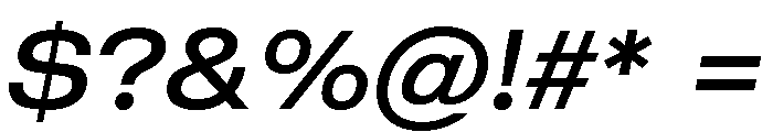 Sequel Geo Extended Book Italic Font OTHER CHARS