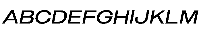 Sequel Geo Extended Book Italic Font UPPERCASE