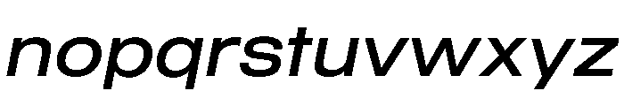Sequel Geo Extended Book Italic Font LOWERCASE