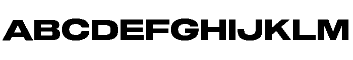 Sequel Geo Extended Extra Bold Font UPPERCASE