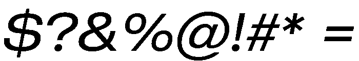 Sequel Geo Extended Regular Italic Font OTHER CHARS