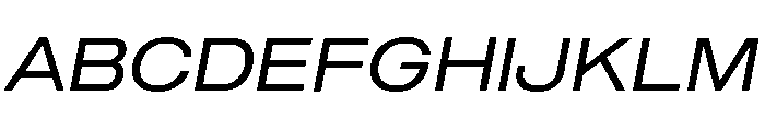 Sequel Geo Extended Regular Italic Font UPPERCASE