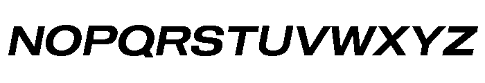 Sequel Geo Extended Semi Bold Italic Font UPPERCASE