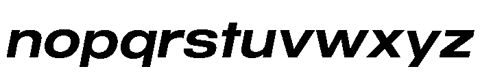 Sequel Geo Extended Semi Bold Italic Font LOWERCASE