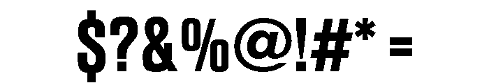 Sequel Sans Compressed Bold Font OTHER CHARS
