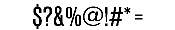 Sequel Sans Compressed Book Font OTHER CHARS
