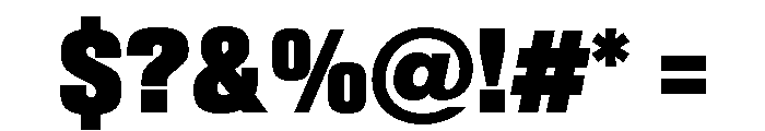 Sequel Sans Compressed Extra Black Font OTHER CHARS