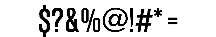 Sequel Sans Compressed Medium Font OTHER CHARS
