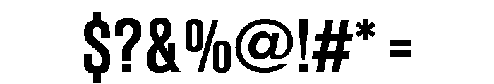 Sequel Sans Compressed Semi Bold Font OTHER CHARS