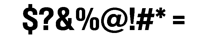 Sequel Sans Condensed Bold Font OTHER CHARS