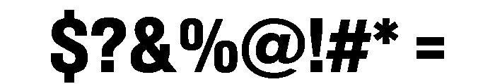 Sequel Sans Condensed Extra Bold Font OTHER CHARS