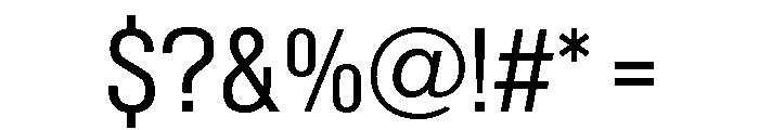 Sequel Sans Condensed Regular Font OTHER CHARS
