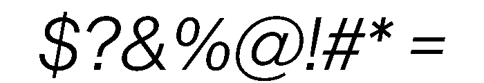 Sequel Sans Variable Italic Font OTHER CHARS