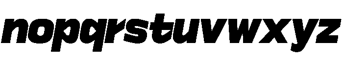 Sequenz Heavy Italic Font LOWERCASE
