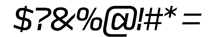 Sequenz Regular Italic Font OTHER CHARS