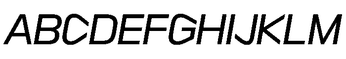 Sequenz Regular Italic Font UPPERCASE