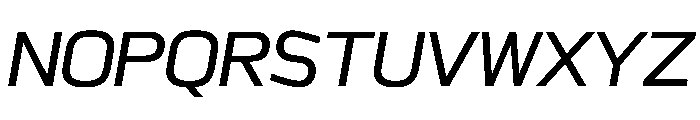 Sequenz Regular Italic Font UPPERCASE