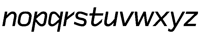 Sequenz Regular Italic Font LOWERCASE