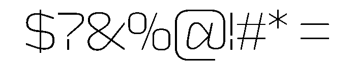 Sequenz Thin Font OTHER CHARS