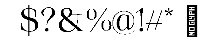 SerifbabeALPHA Regular Font OTHER CHARS