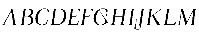 SerifbabeALPHA RegularItalic Font UPPERCASE