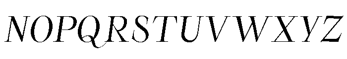 SerifbabeALPHA RegularItalic Font UPPERCASE