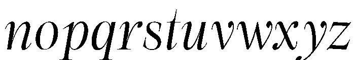 SerifbabeALPHA RegularItalic Font LOWERCASE