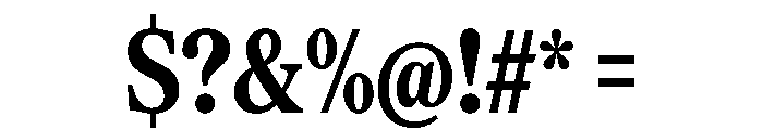 Serrif TRIAL CompressedBold Instance Font OTHER CHARS