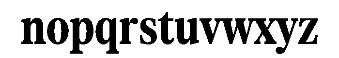 Serrif TRIAL CompressedBold Instance Font LOWERCASE