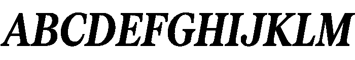 Serrif TRIAL CompressedBoldItalic Instance Font UPPERCASE