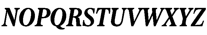 Serrif TRIAL CompressedBoldItalic Instance Font UPPERCASE