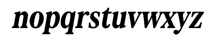 Serrif TRIAL CompressedBoldItalic Instance Font LOWERCASE