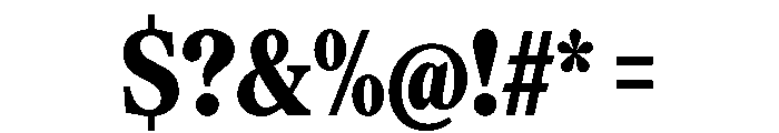 Serrif TRIAL CompressedHeavy Instance Font OTHER CHARS