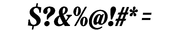 Serrif TRIAL CompressedHeavyItalic Instance Font OTHER CHARS