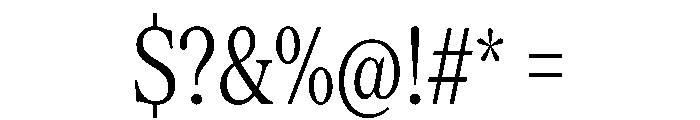 Serrif TRIAL CompressedLight Instance Font OTHER CHARS