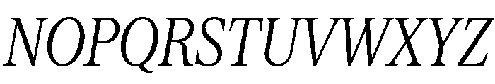 Serrif TRIAL CompressedLightItalic Instance Font UPPERCASE