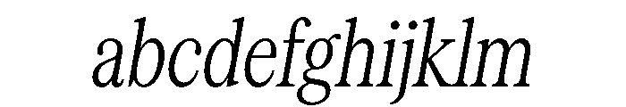 Serrif TRIAL CompressedLightItalic Instance FONT