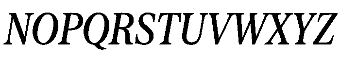 Serrif TRIAL CompressedMediumItalic Instance Font UPPERCASE