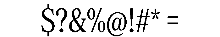 Serrif TRIAL CompressedRegular Instance Font OTHER CHARS
