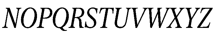 Serrif TRIAL CompressedRegularItalic Instance Font UPPERCASE