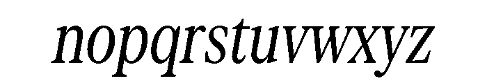 Serrif TRIAL CompressedRegularItalic Instance Font LOWERCASE