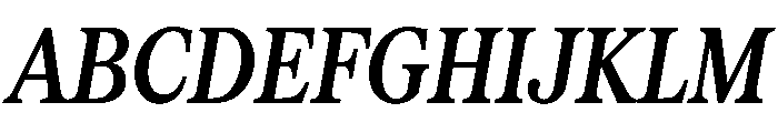 Serrif TRIAL CompressedSemiBoldItalic Instance Font UPPERCASE