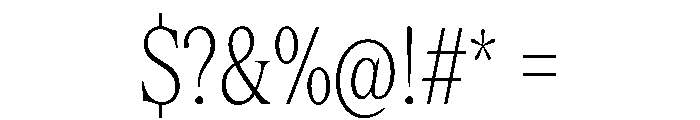 Serrif TRIAL CompressedThin Instance Font OTHER CHARS