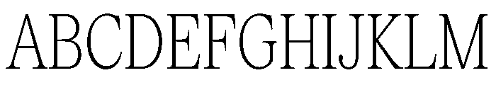 Serrif TRIAL CompressedThin Instance Font UPPERCASE