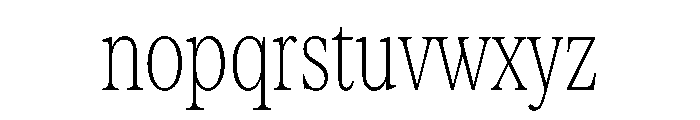 Serrif TRIAL CompressedThin Instance Font LOWERCASE