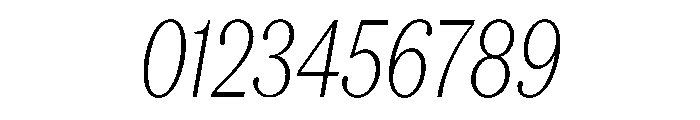 Serrif TRIAL CompressedThinItalic Instance Font OTHER CHARS
