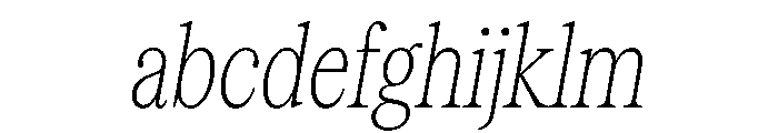 Serrif TRIAL CompressedThinItalic Instance FONT