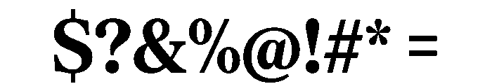 Serrif TRIAL CondensedBold Instance Font OTHER CHARS